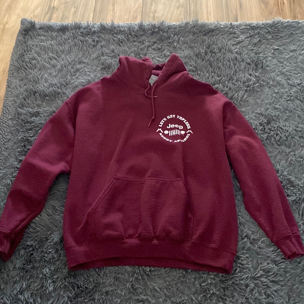 Burgundy hoodie size large